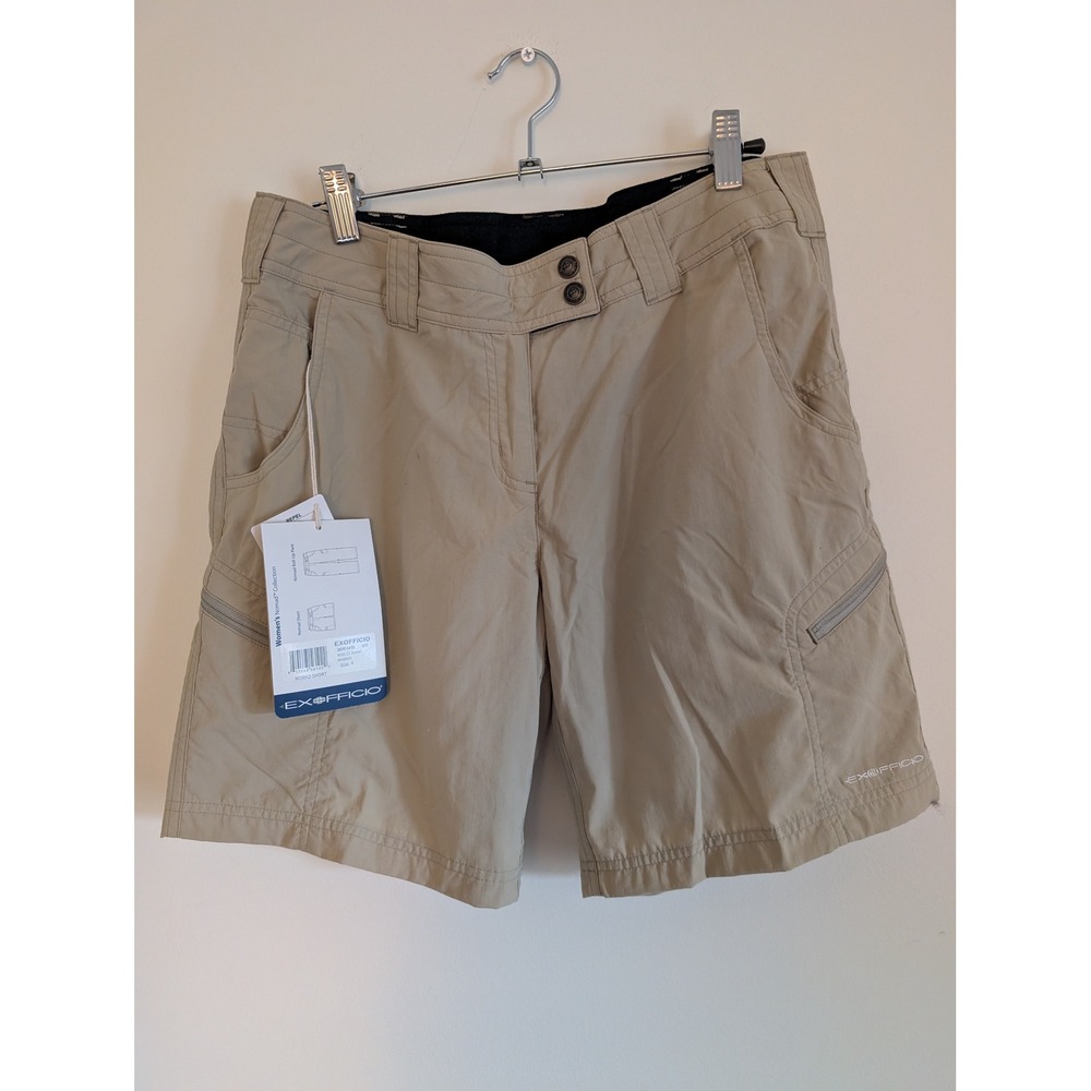 ExOfficio Nomad Short Womens 6 Light Khaki Nylon Hiking Cargo NWT outdoor gorp